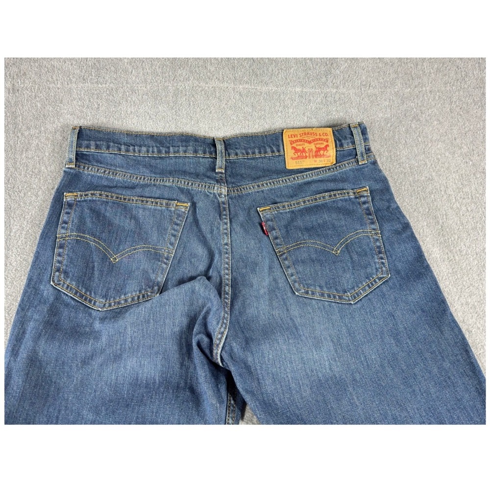 Levi's 511 Slim‎ Jeans Mens 36x31 Blue Medium Wash Denim